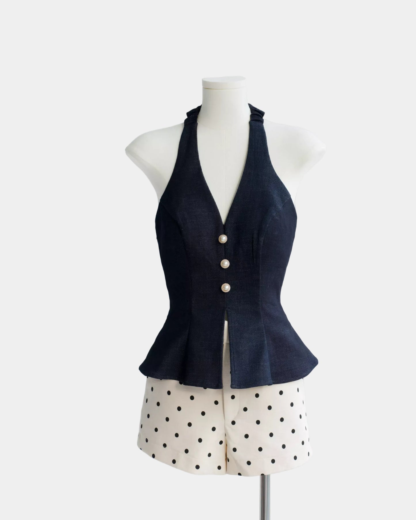 Ceci Maisie Top - Dark Denim