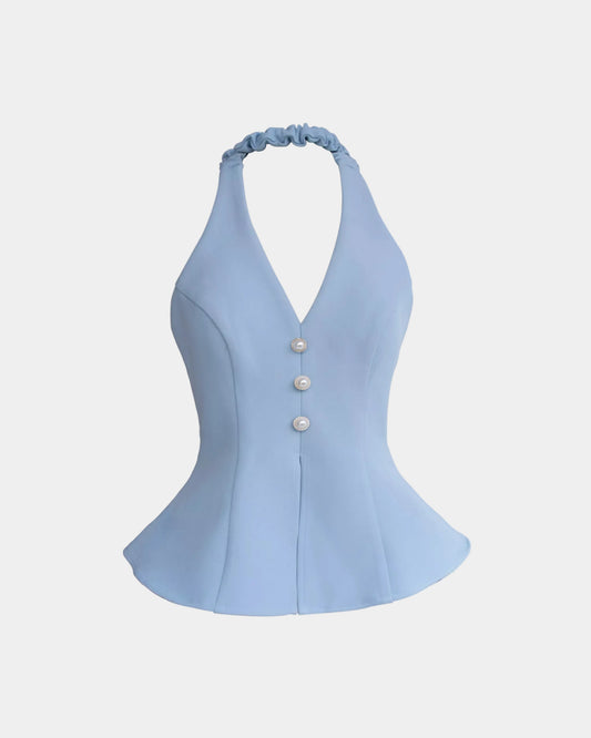 Ceci Maisie Top - Denim Blue