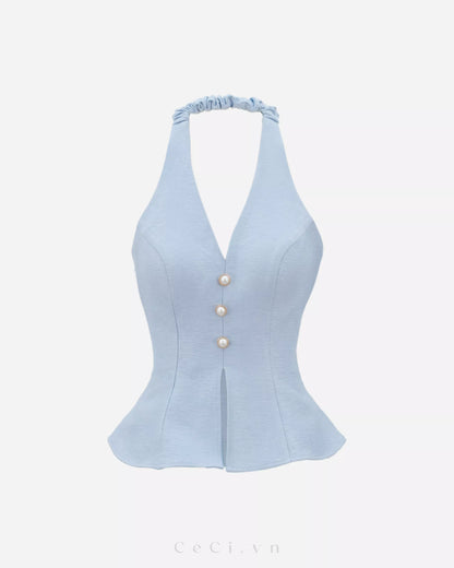 Ceci Maisie Top - Ocean Pearl