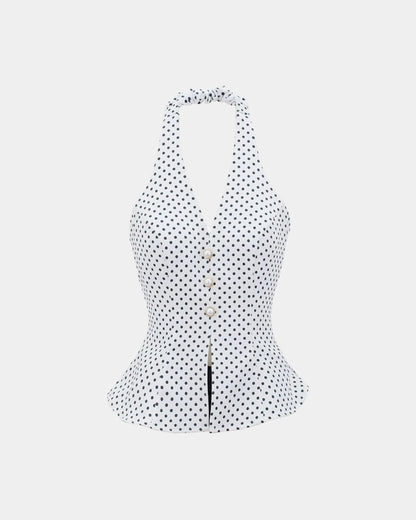 Ceci Maisie Top - Pearl Polka