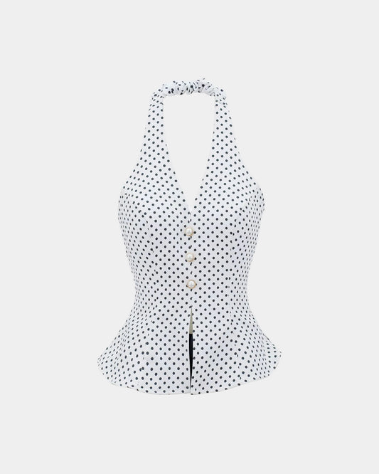 Ceci Maisie Top - Pearl Polka