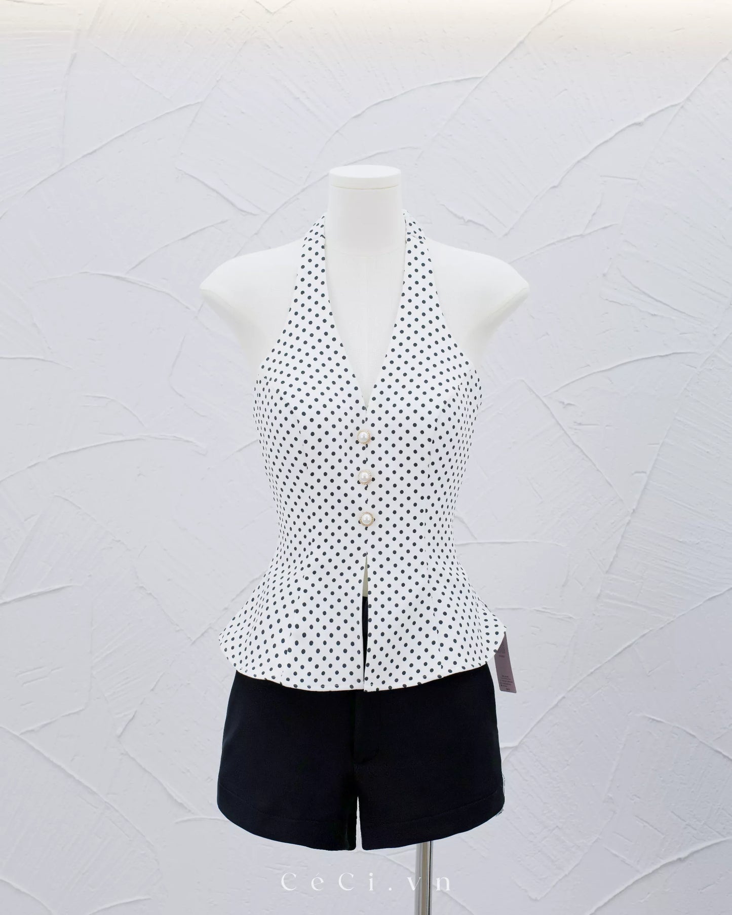 Ceci Maisie Top - Pearl Polka