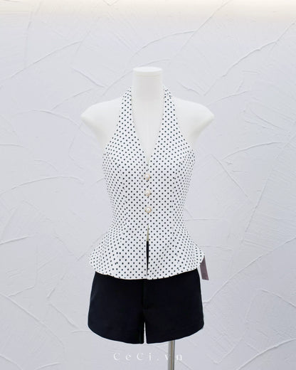 Ceci Maisie Top - Pearl Polka