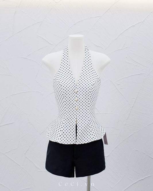 Ceci Maisie Top - Pearl Polka