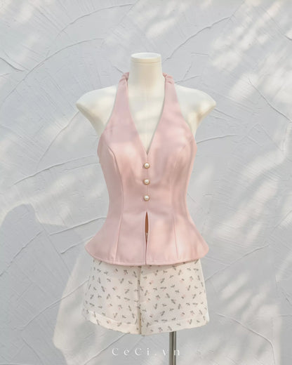 Ceci Maisie Top - Pink Shimmer