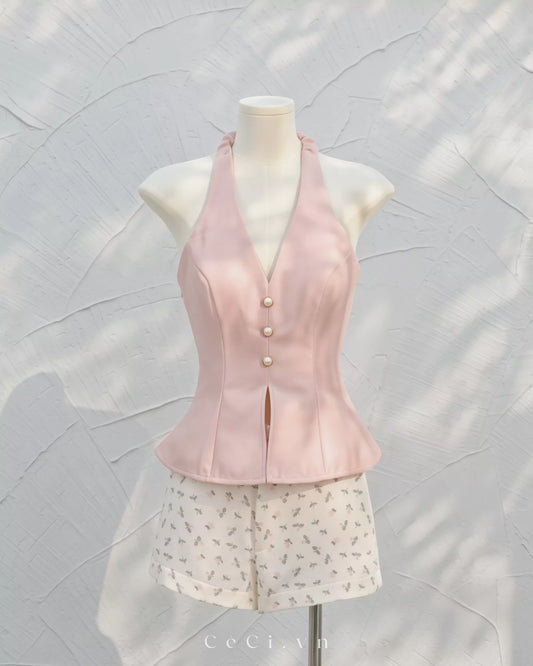 Ceci Maisie Top - Pink Shimmer