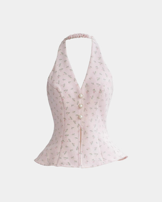 Ceci Maisie Top - Rose Fluer