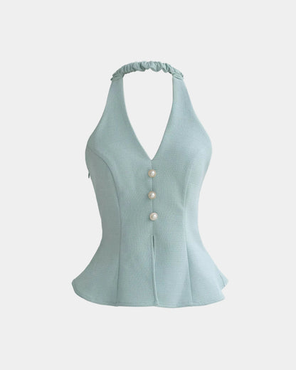 Ceci Maisie Top - Sage Pearl