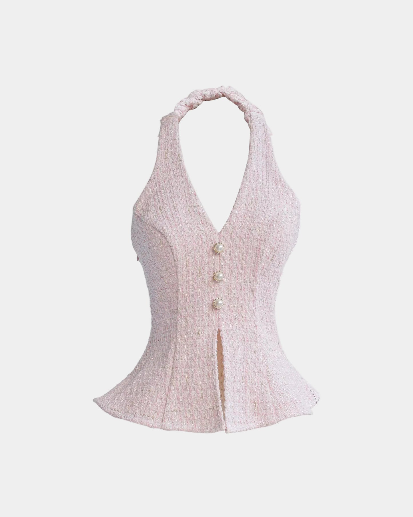 Ceci Maisie Top - Tweed Pink