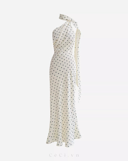 Ceci Maliyah Dress - Ivory Polka