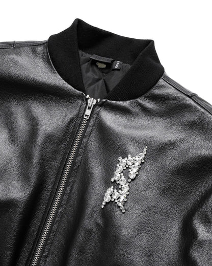 STRESSMAMA Mamafia Embellished Leather Jacket (Pre-order)