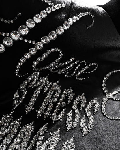 STRESSMAMA Mamafia Embellished Leather Jacket (Pre-order)