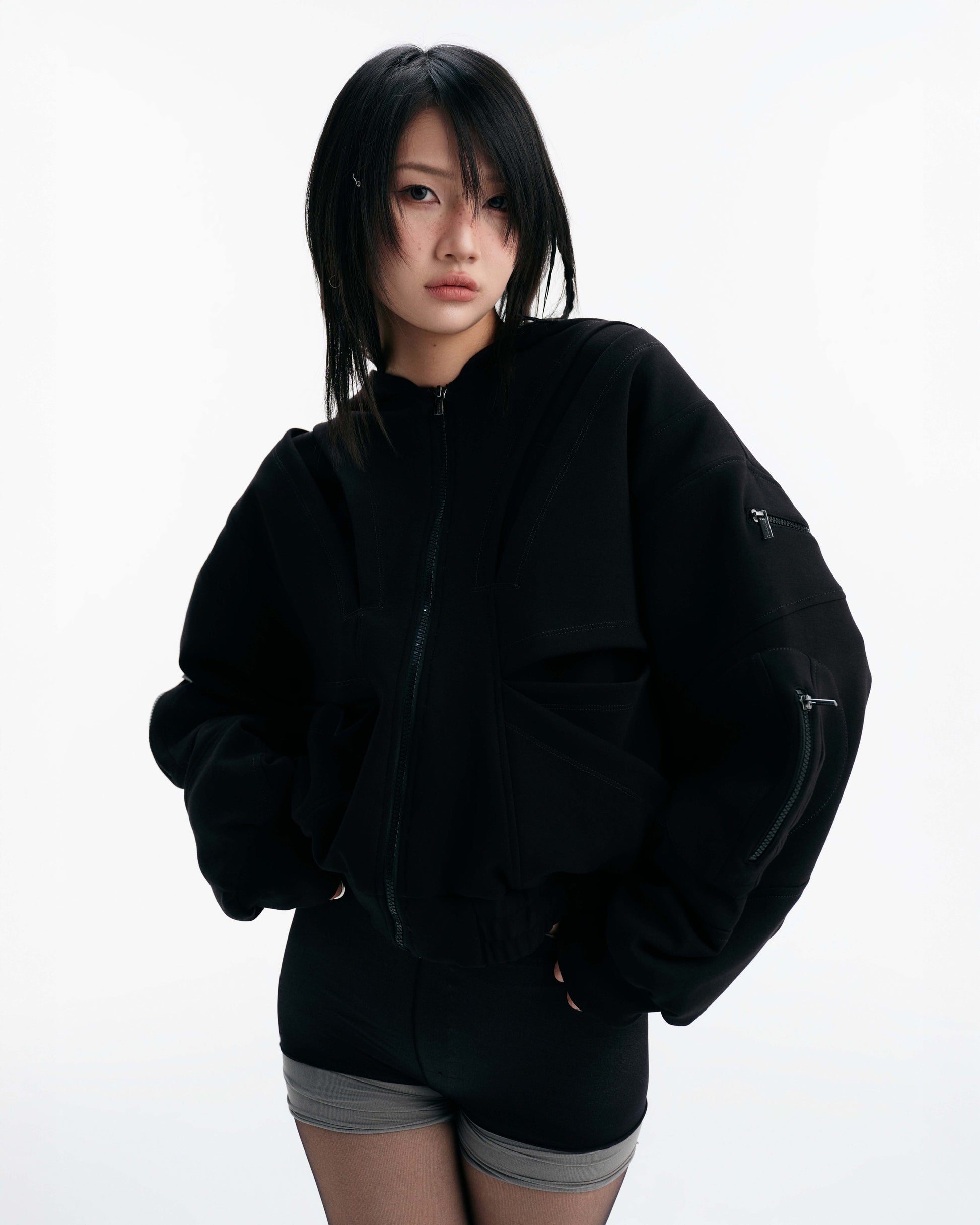 Bunny Hill Maple Jacket (Black) (Pre-order) - Em Clothing