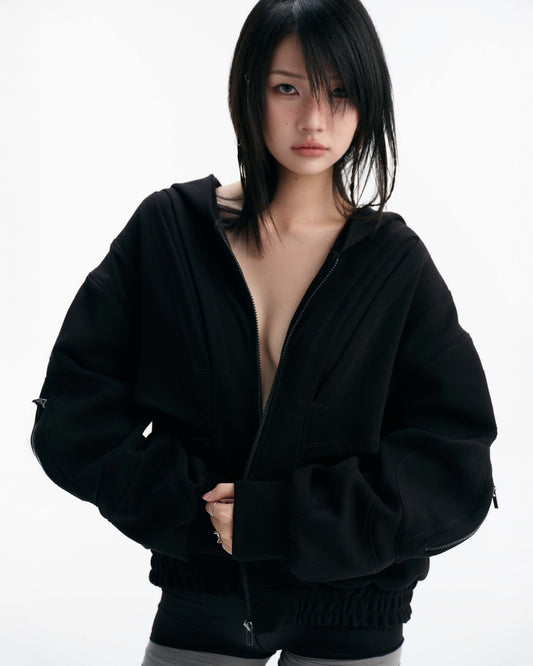 Bunny Hill Maple Jacket (Black) (Pre-order) - Em Clothing