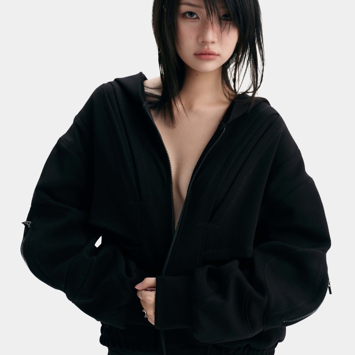 Bunny Hill Maple Jacket (Black) (Pre-order) - Em Clothing