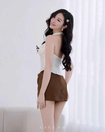 Ceci Mona Skirt - Mocha Allure