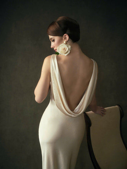 Kisserine Madeleine Dress - Ivory White