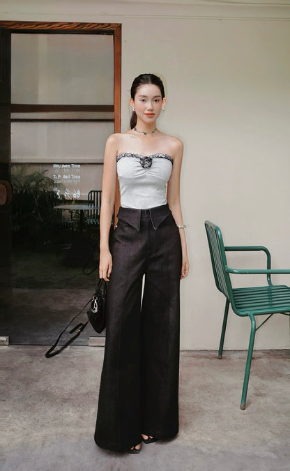 The Fance Mama Joy Wide-leg Flared Jeans (Pre-order)