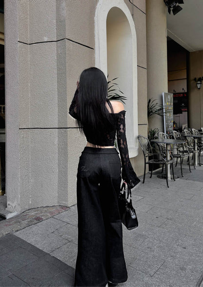 The Fance Mama Joy Wide-leg Flared Jeans (Pre-order)
