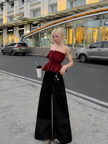 The Fance Mama Joy Wide-leg Flared Jeans (Pre-order)