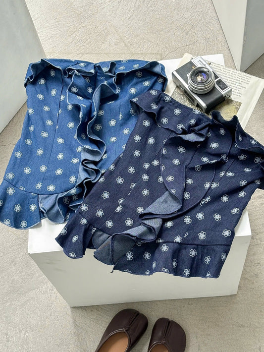 Mieufashionista Denim Tube Top Mane