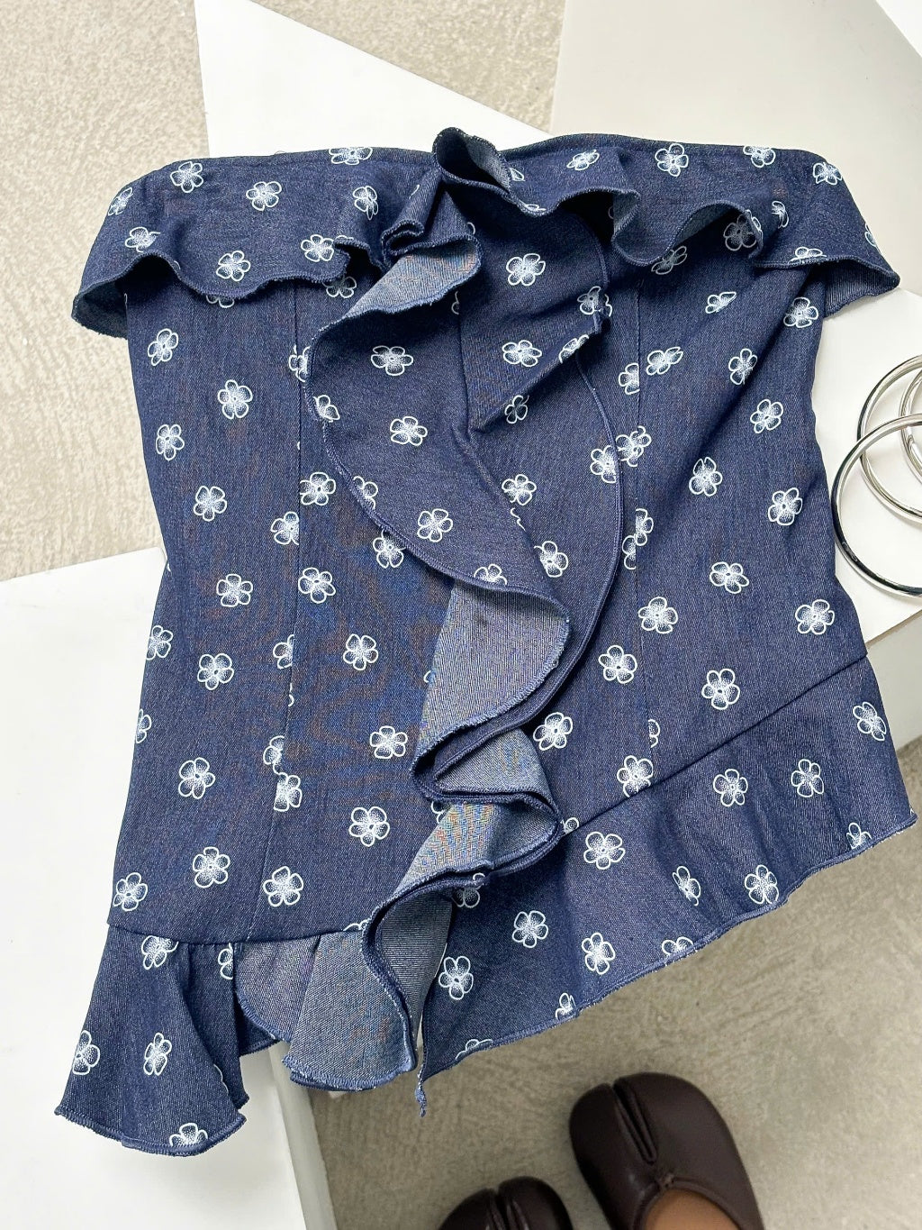 Mieufashionista Denim Tube Top Mane