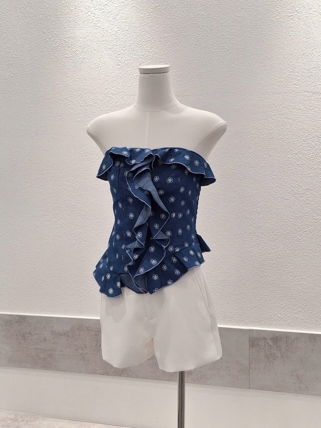 Mieufashionista Denim Tube Top Mane