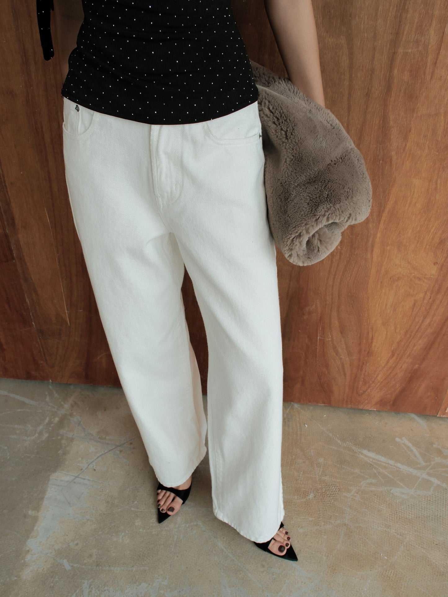 Mieufashionista Marcus White Wide Jeans