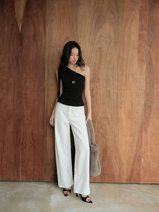 Mieufashionista Marcus White Wide Jeans