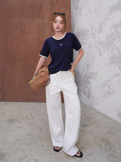 Mieufashionista Marcus White Wide Jeans