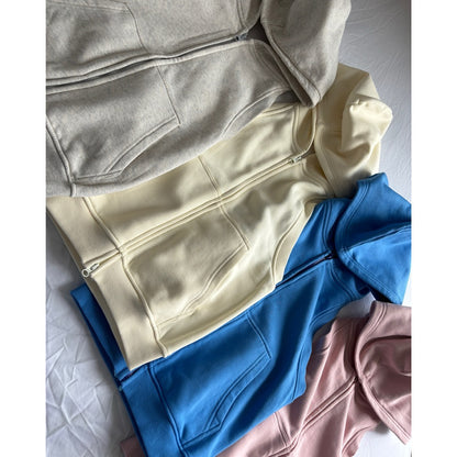 61__comfy Mbh061 Backless Hoodie With Zipper