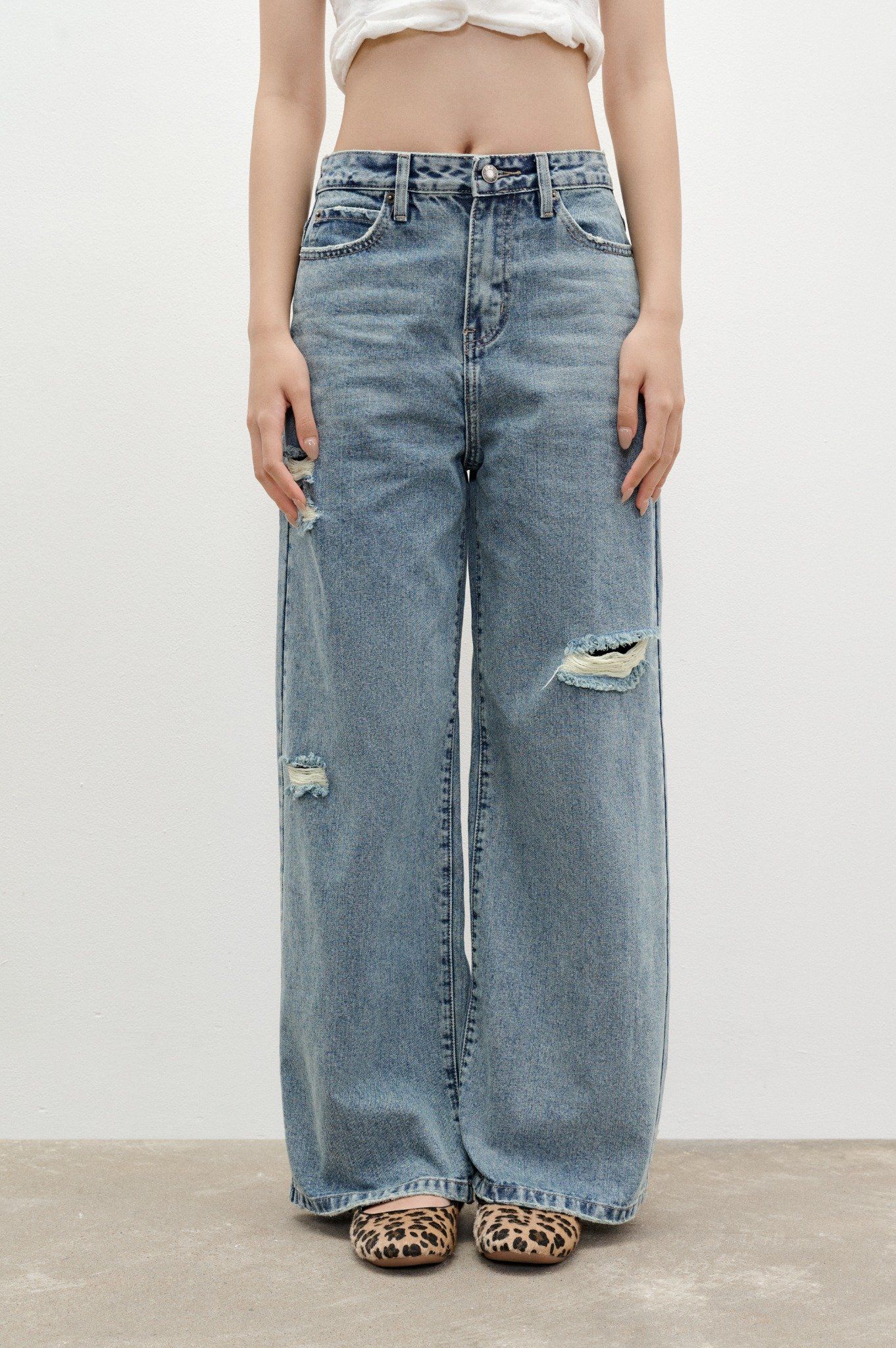 Libe Medium Blue Ripped Jeans (Pre-order)