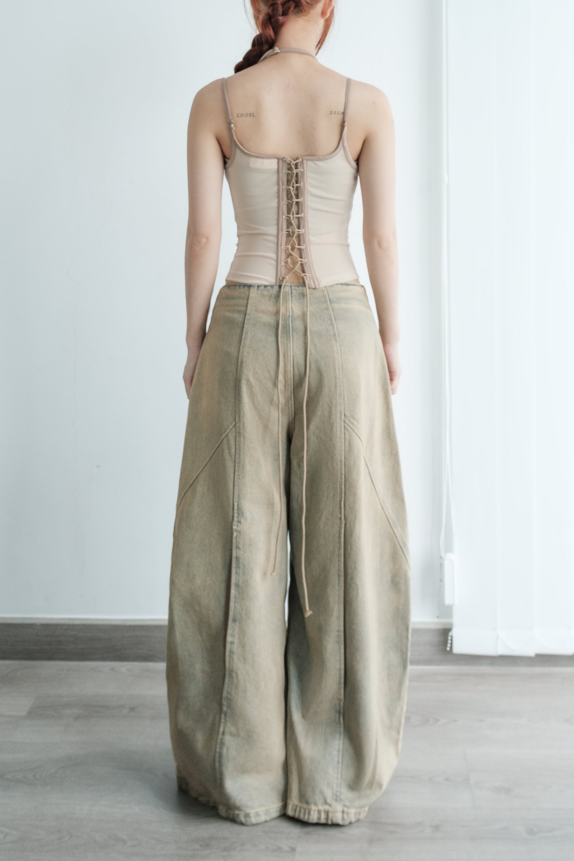 Bunny Hill Melios Mesh Top (Beige) (Pre-order) - Em Clothing