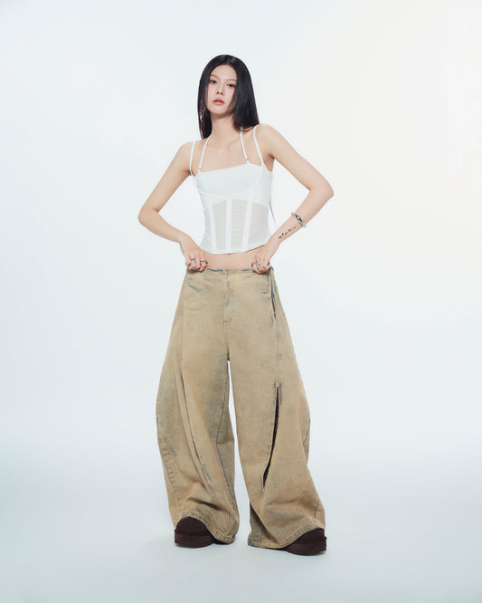 Bunny Hill Melios Mesh Top (White) (Pre-order) - Em Clothing