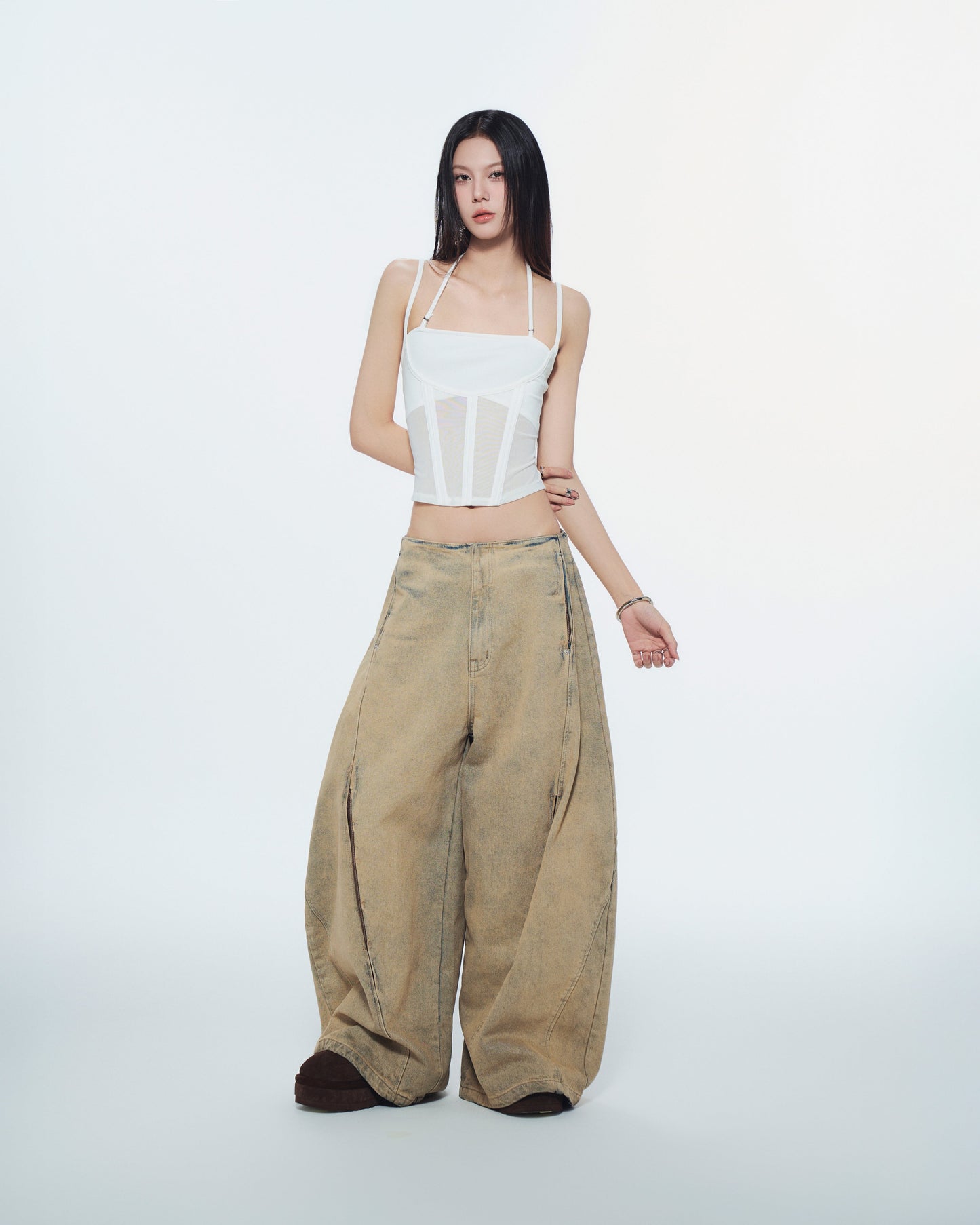 Bunny Hill Melios Mesh Top (White) (Pre-order) - Em Clothing