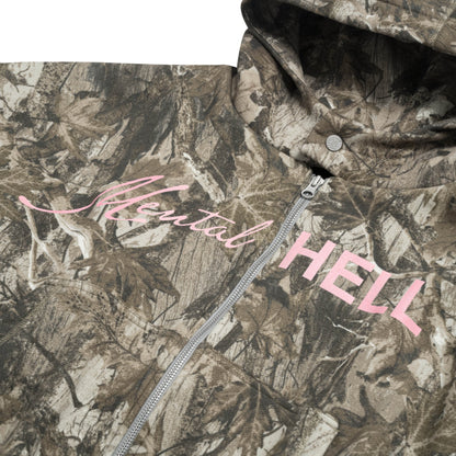 The Beuter Mental Hell Camo Boxy Zip Hoodie