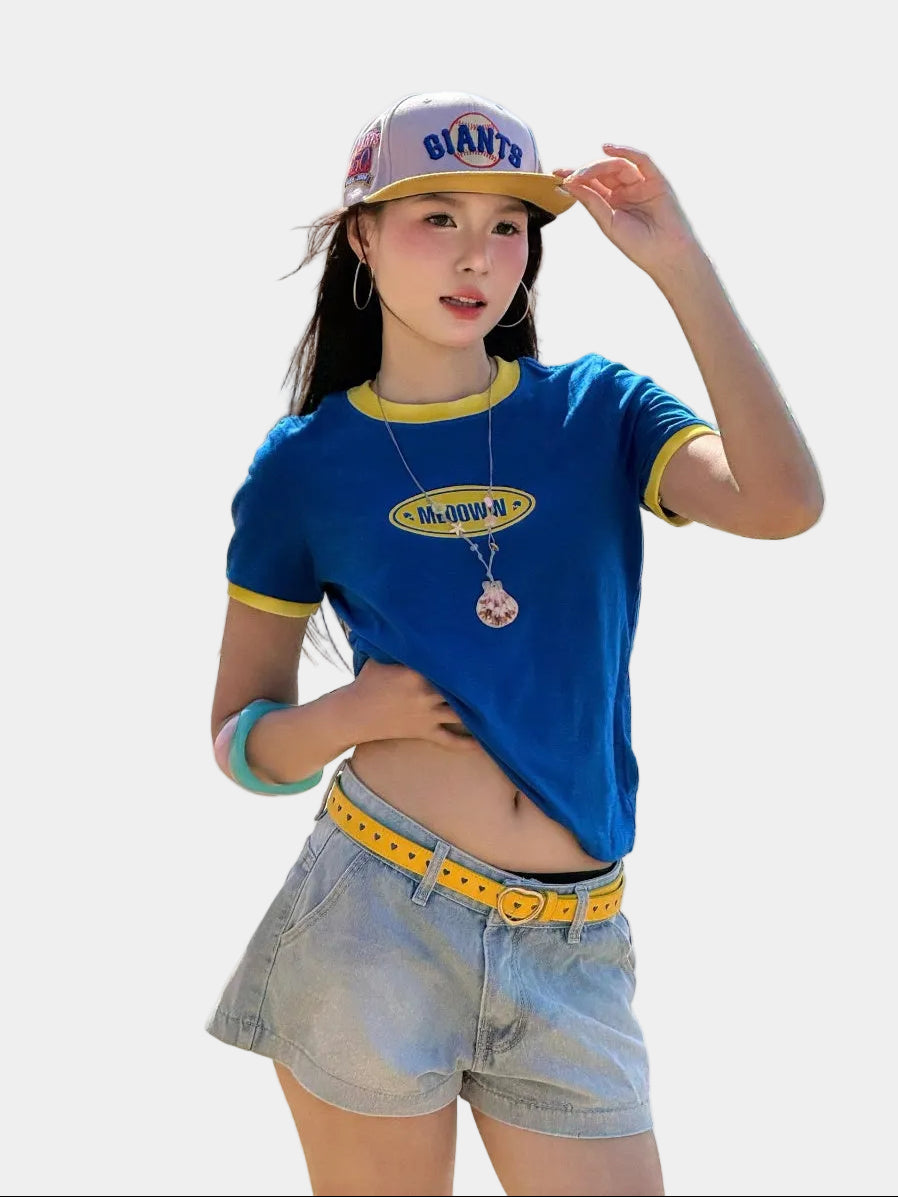 Calem Club Baby Tee Meooww
