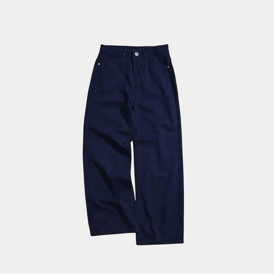 Whose Midnight Navy Wide Straight Jeans