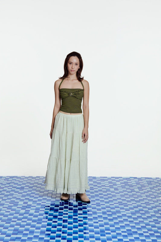 Libe Mint Maxi Skirt (Pre-order)