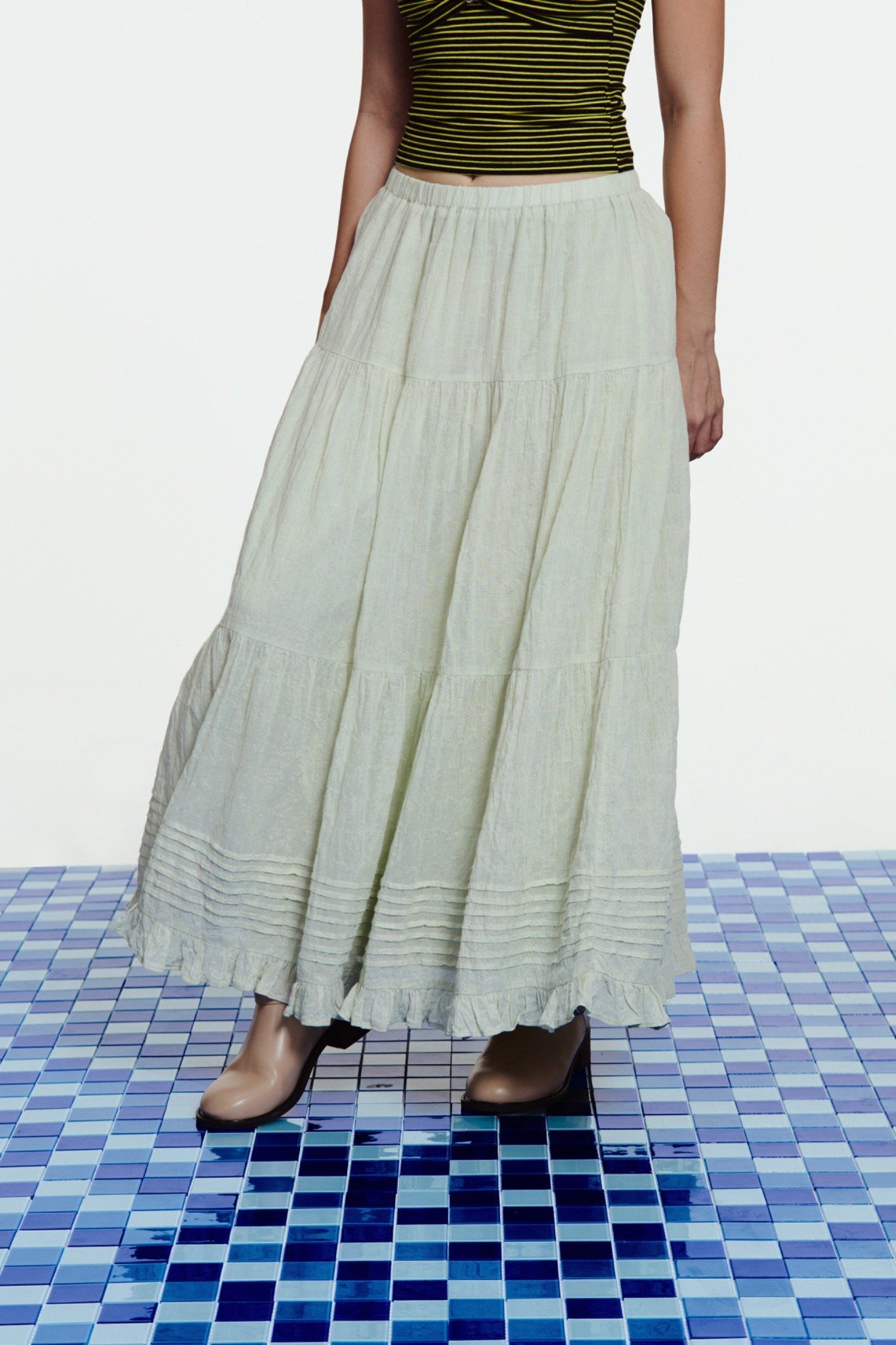 Libe Mint Maxi Skirt (Pre-order)