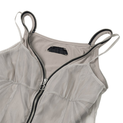 The Beuter Mist Grey Double Layer Tank Tops