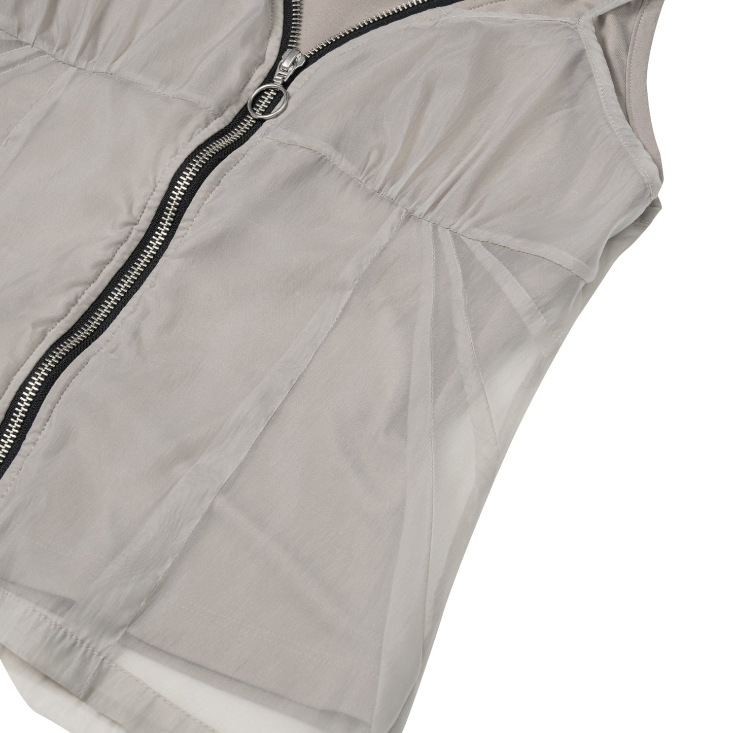 The Beuter Mist Grey Double Layer Tank Tops