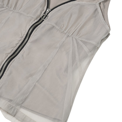 The Beuter Mist Grey Double Layer Tank Tops