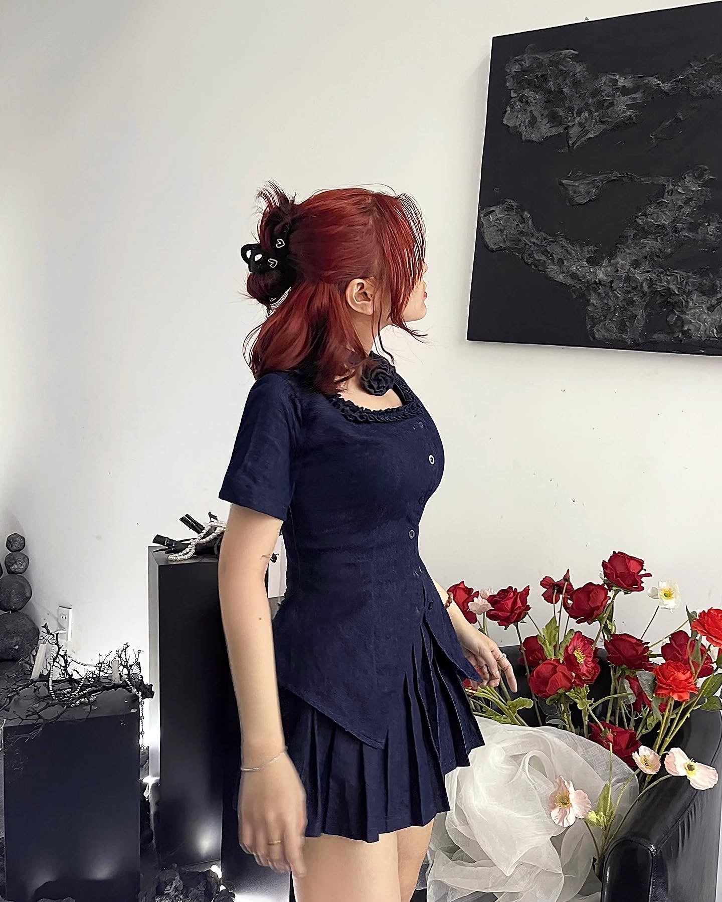 The Fance Monica Denim Top (Pre-order)