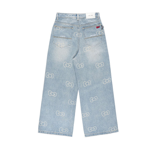 Levents Monogram Laser Baggy Jeans