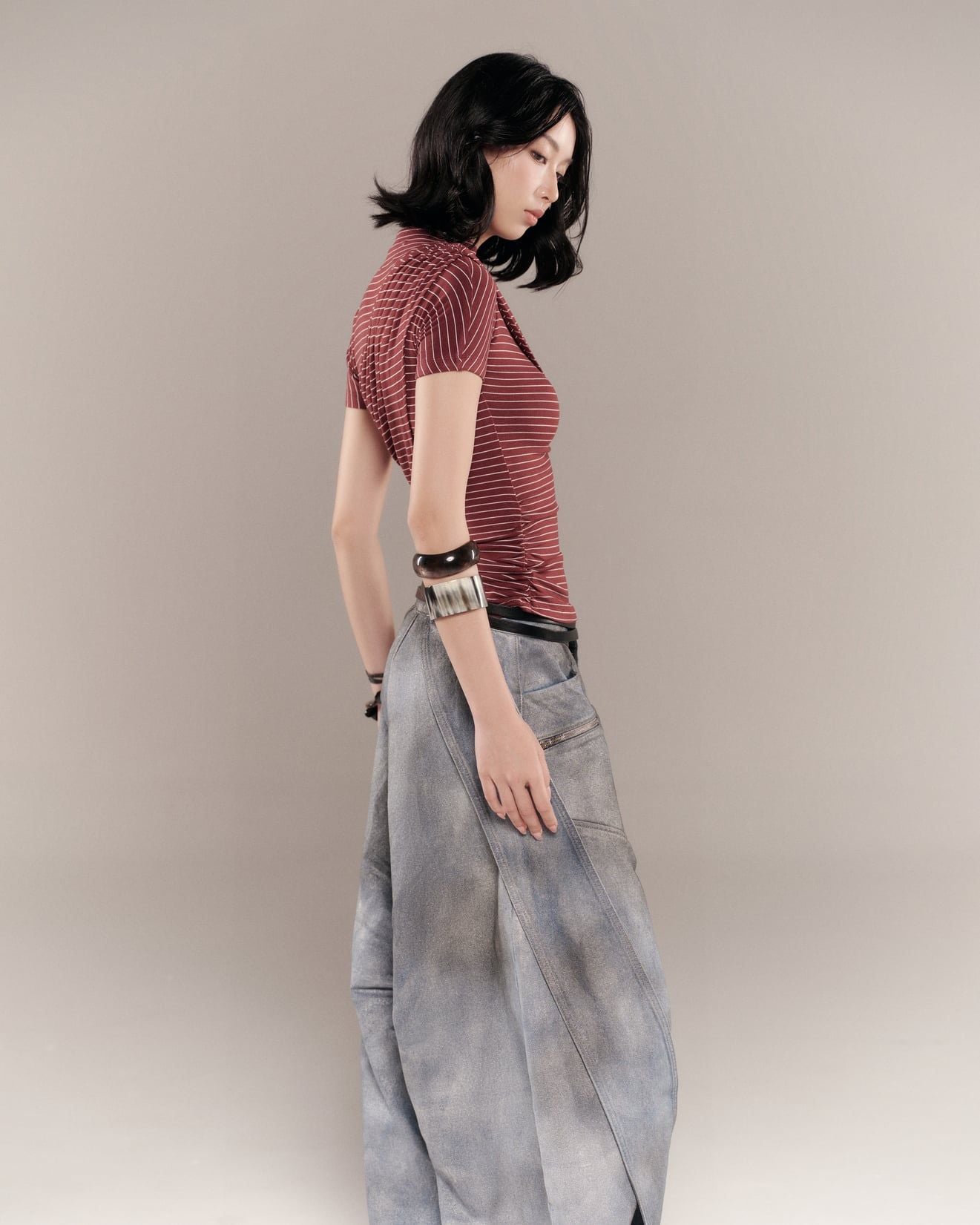 Bunny Hill Monty Top (Red Stripes)