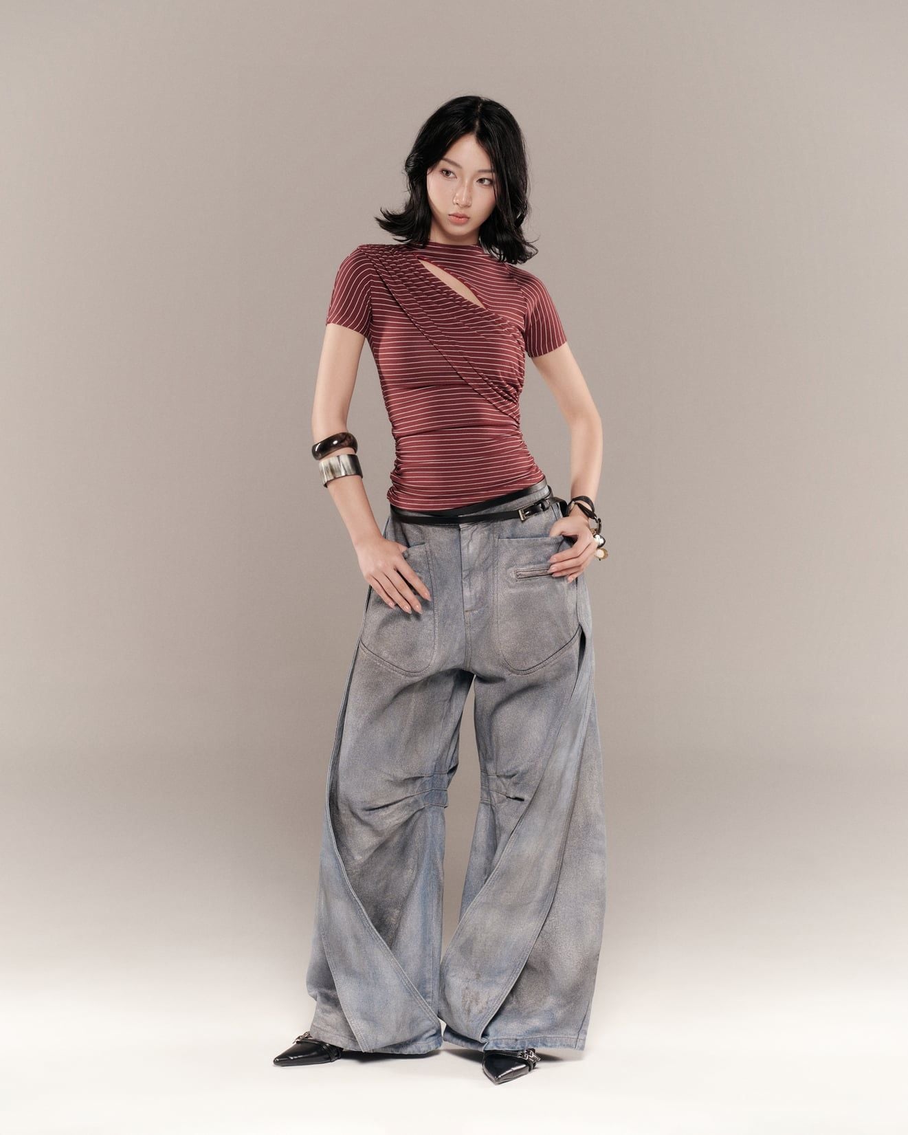 Bunny Hill Monty Top (Red Stripes)