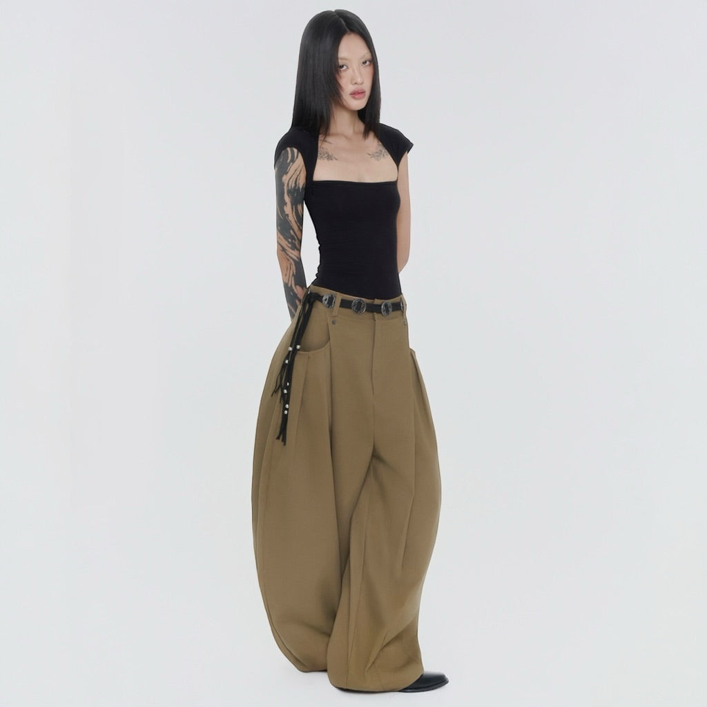 Sagittarius A+ Multi Rivet Wide Pants