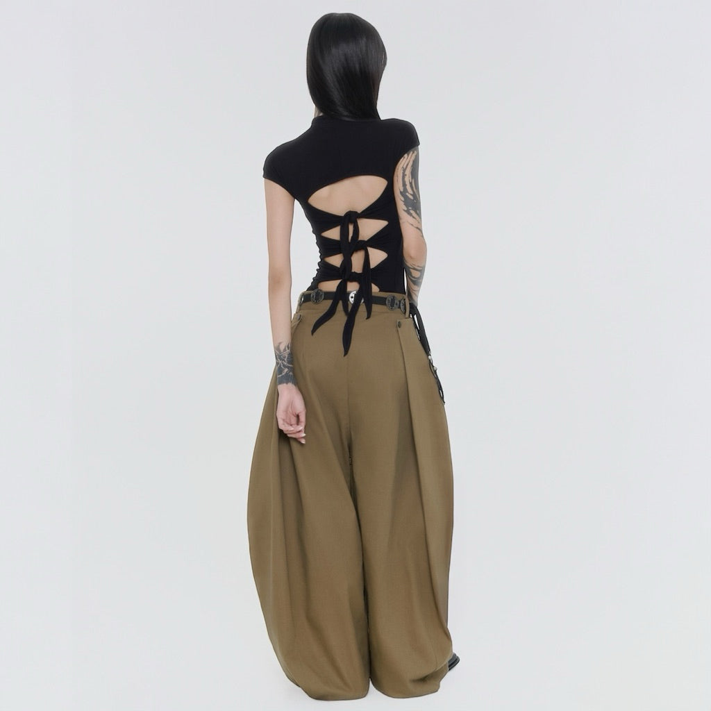 Sagittarius A+ Multi Rivet Wide Pants