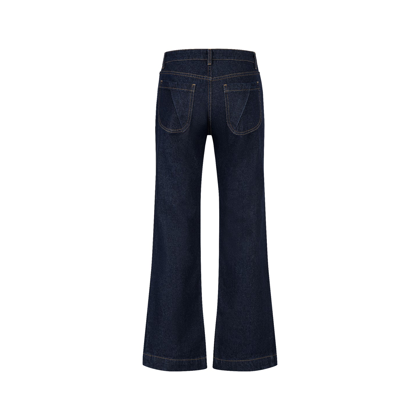 The Beuter Navy Blue Flare Raw Denim Jeans